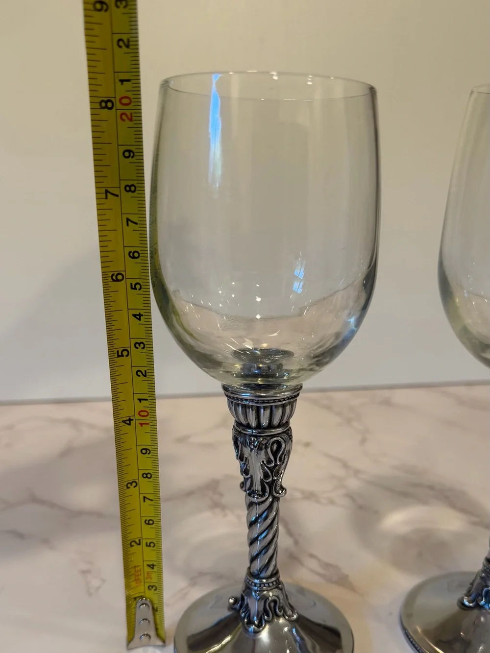 Brighton Celebration wine glasses goblet pair 8oz